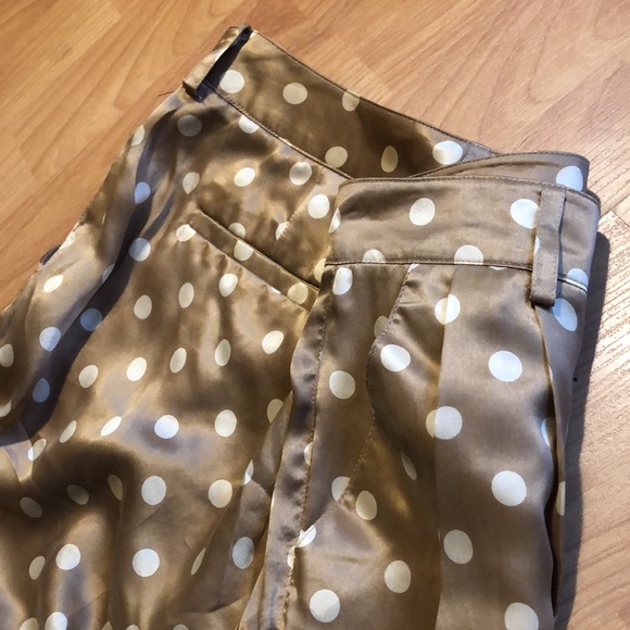100%Silk designer polkadot RobertRodriguez Pants - Picture 14 of 15